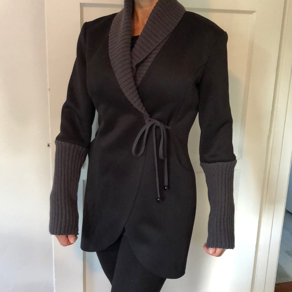Stylish Grey and Black Dressy Jacket